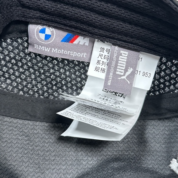 NWT Puma BMW Motorsports MMS Black Gray Statement Cap Strapback Hat - Picture 8 of 11
